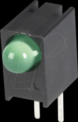 551-0207F LED component, green, 3 mm, 16 mcd, 45°