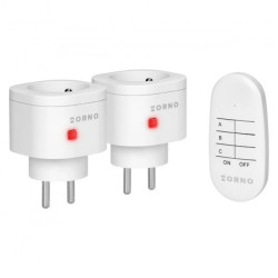 Zestaw bezprzewodowych mini gniazd sterowanych pilotem 2+1,OR-GB-462