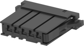 Socket header, 5 pole, pitch 3.81 mm, straight, black, 1-178288-5