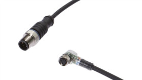 Złącze Kablowe Gniazdo Kątowe M8 Wtyk Prosty M12 3-Pinowe 5M Pur Vk500f82