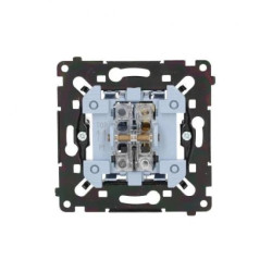 Simon 55 Przycisk pojedynczy zwierny (mechanizm) 10AX, 250V~, szybkozłącza, czarna rama SP1MR