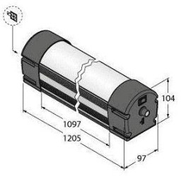 Oświetlenie LED Turck WLB92ZCB1100PBQM niebieski (D x S) 1220 mm x 97 mm 1 szt.