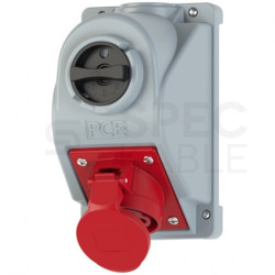 Gniazdo siłowe stałe z wyłącznikiem L-0-P 5p 16A 400V PCE