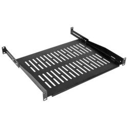 Półka regulowana do szafy RACK 19 1U 350mm (450mm) czarna NEKU