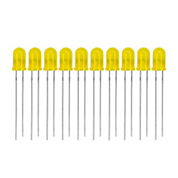 Dioda LED 5mm żółta dyfuzyjna 20mA - 10 szt