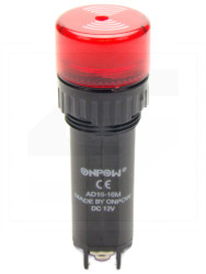 Syrenka AD16-16M/12V DC;80dB;20mA; 16mm;z generatorem;56.7;IP40;ONPOW