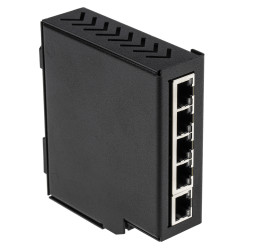 Switch Ethernetu przemysłowego, porty RJ45: 5, Szyna DIN, 10/100Mbit/s