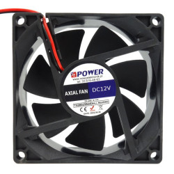 Wentylator 80x25 12V TX08025B12 0,27A 3600RPM, 2 przew kulka NEPOWER