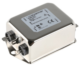 Filtr EMI 10A 1-fazowy 470kΩ 250 V AC/DC 400Hz 800 μH Schaffner Montaż w obudowie