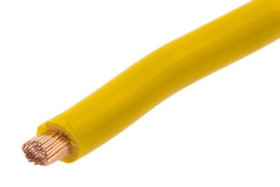 Jednożyłowy kabel sterowniczy CSA 6 mm², Maximum of +70 C 600 V Żółty, RS PRO