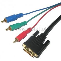 Kabel komp. DVI - 3xRCA 3m ( 24 + 1 )