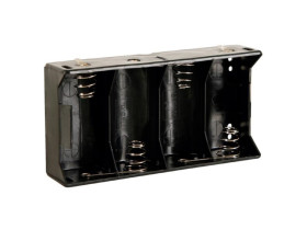 Koszyk na baterie 4xR20 D płaskie do lutowania