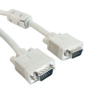 KAB105.F03WW Kabel VGA (sygnałowy 15 pin) 3mb biały [wtyk-wtyk] + filtr