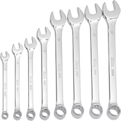 Zestaw kluczy płasko-oczkowych Zestaw kluczy trzpieniowych SAM 8 → 19 mm 9 szt. Stal chromowo-wanadowa