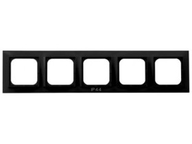 IMPRESJA METALIK Ramka 5 pięciokrotna do wyłączników IP44 czarny metalik RH-5Y/33 OSPEL