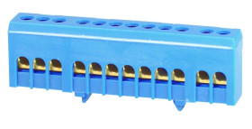 N12H kolor niebieski 12x16mm2 Listwa zaciskowa neutralna IP20 MAD1012N15
