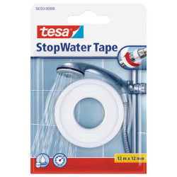 tesa&#xAE; 56220 Stopwater Tape PTFE Plumbing Repair Tape - White 12mm x 12m