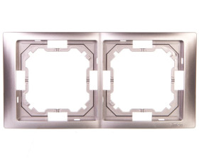 Simon Basic Neos Ramka podwójna stal inox BMRC2/21