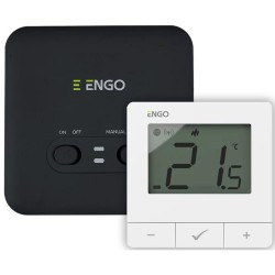 ENGO Controls E20i-W - Regulator temperatury, bezprzewodowy, bateryjny, Wi-Fi, Internetowy, biały, 868MHz