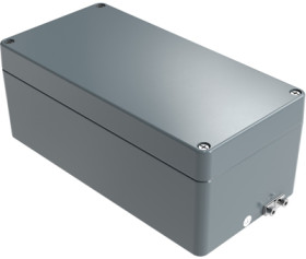 Aluminum EX enclosure, (L x W x H) 200 x 100 x 81 mm, gray (RAL 7001), IP66, 251020080