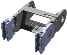 Flat connection, PB4 L, PA, black, for guide chains PL, 1 6154 000 102