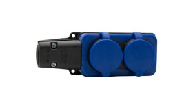 Listwa Gumowa 2X230v 16A Ip54 Schuko Niebieska