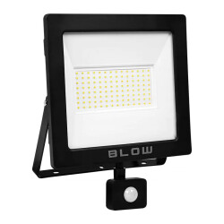 Lampa halogen LED 100W 8000lm b.neutral + czujnik ruchu PIR / 71-563