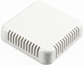 ABS miniature enclosure, ventilated, (L x W x H) 80 x 80 x 20 mm, white, IP30, 1551V4WH