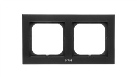 Sonata Ramka Podwójna Do Łączników Ip44 Czarny Metalik Rh-2R/33