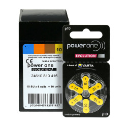 600 x baterie do aparatów słuchowych Power One Evolution Varta 10