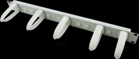 26990345 19" 1 U cable routing panel, grey