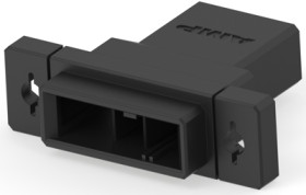 Plug housing, 3 pole, pitch 5.08 mm, straight, black, 2-179553-3