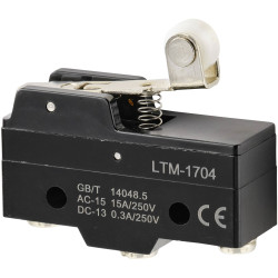 TruComponents 78-0912 Microswitch, On/(On),15A,Short Roller