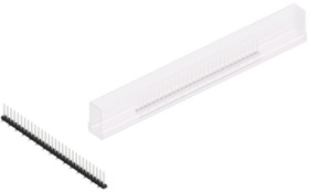 Pin header, 30 pole, pitch 2 mm, angled, black, SLY7SMD06230ZSM