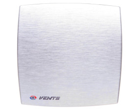 Wentylator osiowy fi 100 230V 14W 88m3/h 33dB timer i higrostat szczotkowane aluminium 100LDATHMET