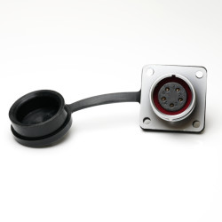 Złącze wielostykowe przemysłowe 5-pinowe M16 Montaż na kołnierzu Gniazdo RS PRO