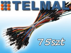 Przewody połączeniowe wtyk-wtyk zestw 75szt