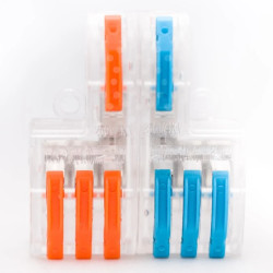 Szybkozłączka przelotowa 6-2 x0,8-4mm2 transparentna - 50 szt.