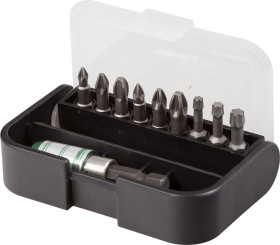 Zestaw końcówek do wkrętaka Phillips, Pozidriv, Star l. elementów: 10 rozmiar: PH2, PH3, PZ1, PZ2, PZ3, T20, T25, T30