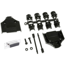 MH Connectors Mhdtppk15Hd26Fsk D-Sub Receptacle Set 180&#xB0; 15 Pins Solder Bucket