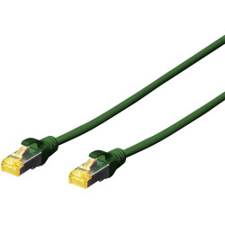 Digitus DK-1644-A-010/G RJ45 patch cable CAT 6A S/FTP Green 1.00m Halogen-free