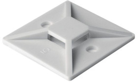 Uchwyt opaski kablowej do opasek 5.4mm długość 28mm szerokość 28 mm średnica otworu 4mm HellermannTyton Biały