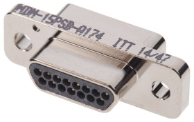 Złącze D-Sub 15-pinowe Męski Proste Montaż na panelu raster 1.27mm Złoto