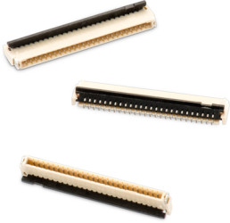 Connector, 16 pole, 1 row, pitch 0.5 mm, solder connection, tin/nickel plated, 687116182122