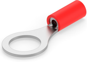 Insulated ring cable lug, 0.26-1.65 mm², AWG 22 to 16, 8.33 mm, M8, red, 8-34151-1