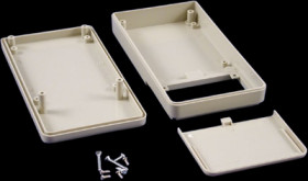 ABS handheld enclosure, (L x W x H) 160 x 84 x 30 mm, light gray (RAL 7035), IP54, RH3055