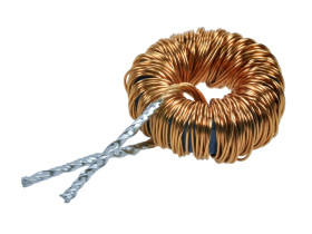 Indukcyjność; dławik drutowy pierścieniowy; DTMSS-20/0,033/8,0-V; 33uH; 8A; fi 24x6,5x10,5mm; przewlekany (THT); pionowy; 9mm; 1