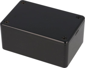 ABS enclosure, (L x W x H) 85 x 56 x 39 mm, black (RAL 9005), IP54, 1591RLBK