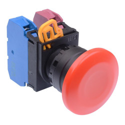YW1B-A4E11R Red 22mm Mushroom Maintained Push Button Switch 1NO-1NC IP65 IDEC