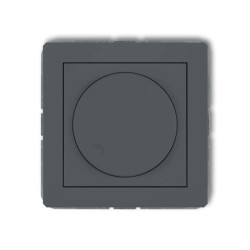 DECO Regulator elektroniczny oświetlenia przyciskowo-obrotowego grafitowy mat 28DRO-1
